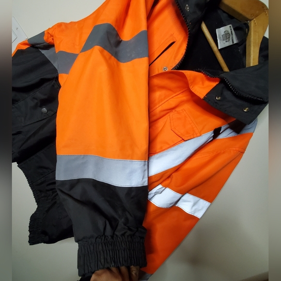 ML Kishigo Ripstop Unisex Lined Utility Bomber Jacket Size Medium - Picture 6 of 14